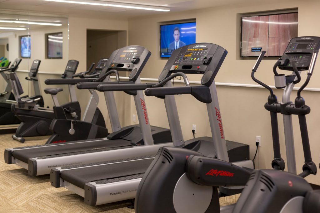 gym equipment beach resort fitness wellness treadmill bikes exercise beach resort hotel